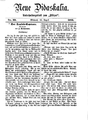 Neue Didaskalia (Pfälzer) Mittwoch 30. August 1876