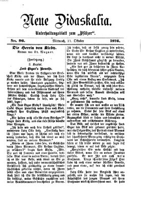 Neue Didaskalia (Pfälzer) Mittwoch 11. Oktober 1876