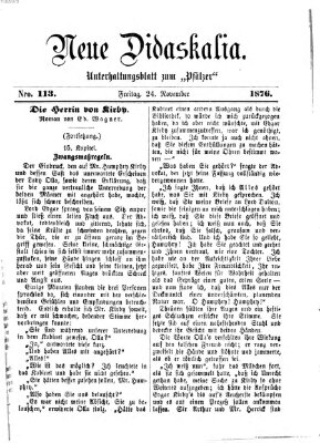 Neue Didaskalia (Pfälzer) Freitag 24. November 1876