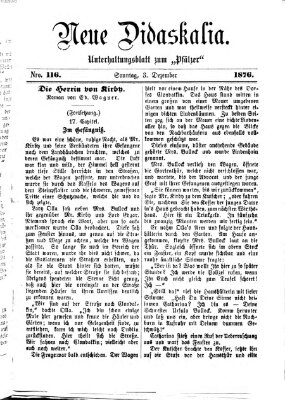 Neue Didaskalia (Pfälzer) Sonntag 3. Dezember 1876