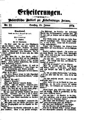 Erheiterungen (Aschaffenburger Zeitung) Samstag 15. Januar 1876