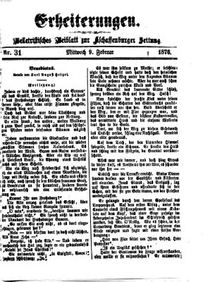 Erheiterungen (Aschaffenburger Zeitung) Mittwoch 9. Februar 1876