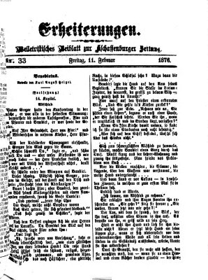 Erheiterungen (Aschaffenburger Zeitung) Freitag 11. Februar 1876