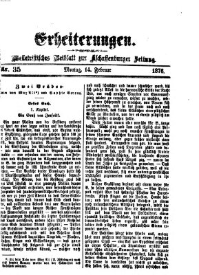 Erheiterungen (Aschaffenburger Zeitung) Montag 14. Februar 1876