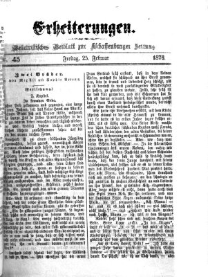 Erheiterungen (Aschaffenburger Zeitung) Freitag 25. Februar 1876