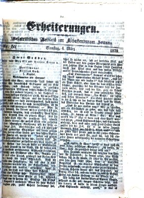 Erheiterungen (Aschaffenburger Zeitung) Samstag 4. März 1876