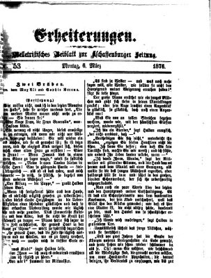 Erheiterungen (Aschaffenburger Zeitung) Montag 6. März 1876