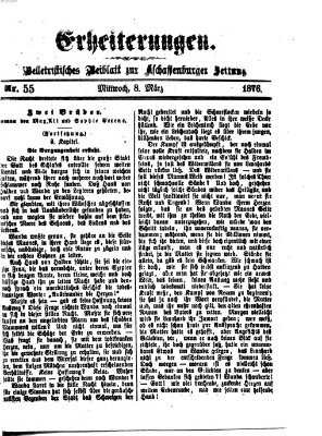 Erheiterungen (Aschaffenburger Zeitung) Mittwoch 8. März 1876