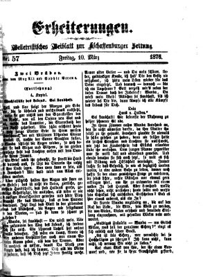 Erheiterungen (Aschaffenburger Zeitung) Freitag 10. März 1876