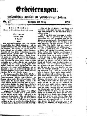 Erheiterungen (Aschaffenburger Zeitung) Mittwoch 22. März 1876