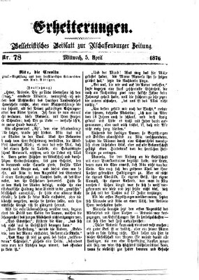 Erheiterungen (Aschaffenburger Zeitung) Mittwoch 5. April 1876