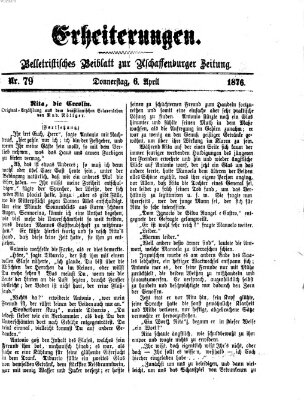 Erheiterungen (Aschaffenburger Zeitung) Donnerstag 6. April 1876