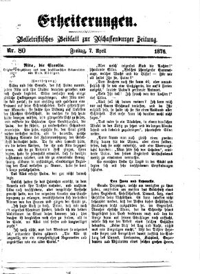 Erheiterungen (Aschaffenburger Zeitung) Freitag 7. April 1876