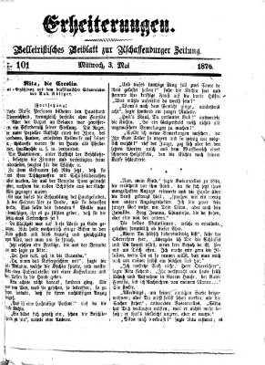 Erheiterungen (Aschaffenburger Zeitung) Mittwoch 3. Mai 1876