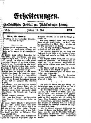 Erheiterungen (Aschaffenburger Zeitung) Freitag 19. Mai 1876