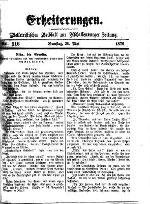 Erheiterungen (Aschaffenburger Zeitung) Samstag 20. Mai 1876