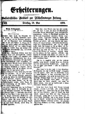 Erheiterungen (Aschaffenburger Zeitung) Dienstag 23. Mai 1876