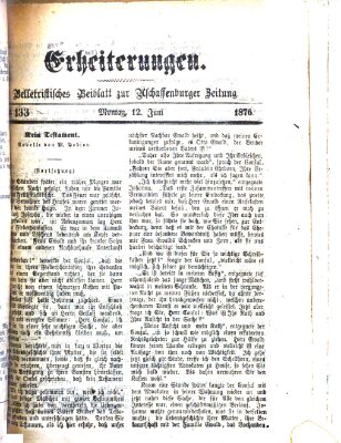 Erheiterungen (Aschaffenburger Zeitung) Montag 12. Juni 1876