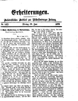 Erheiterungen (Aschaffenburger Zeitung) Montag 26. Juni 1876