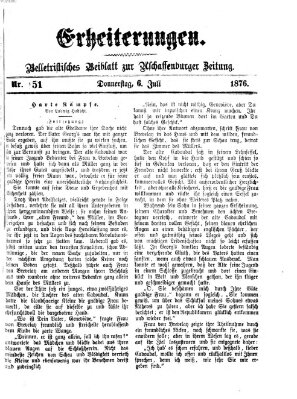 Erheiterungen (Aschaffenburger Zeitung) Donnerstag 6. Juli 1876