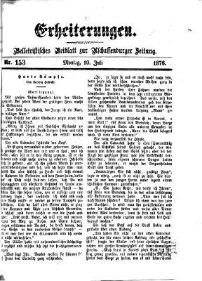 Erheiterungen (Aschaffenburger Zeitung) Montag 10. Juli 1876