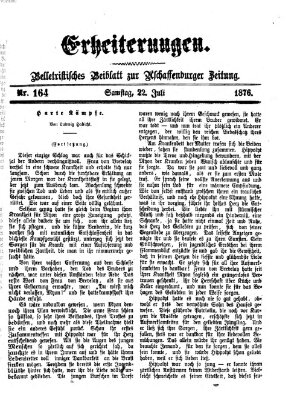 Erheiterungen (Aschaffenburger Zeitung) Samstag 22. Juli 1876