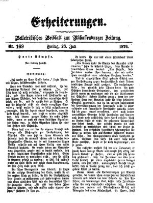 Erheiterungen (Aschaffenburger Zeitung) Freitag 28. Juli 1876