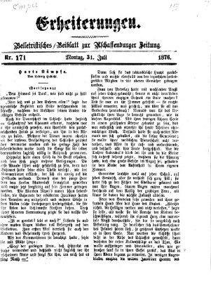 Erheiterungen (Aschaffenburger Zeitung) Montag 31. Juli 1876