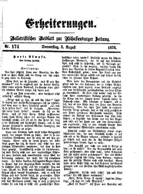 Erheiterungen (Aschaffenburger Zeitung) Donnerstag 3. August 1876