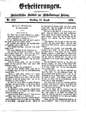 Erheiterungen (Aschaffenburger Zeitung) Samstag 12. August 1876