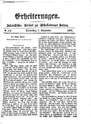 Erheiterungen (Aschaffenburger Zeitung) Donnerstag 7. September 1876