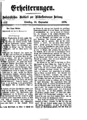 Erheiterungen (Aschaffenburger Zeitung) Dienstag 19. September 1876