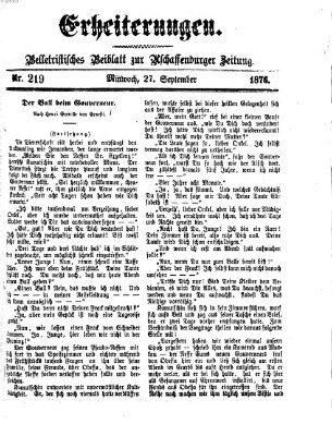 Erheiterungen (Aschaffenburger Zeitung) Mittwoch 27. September 1876