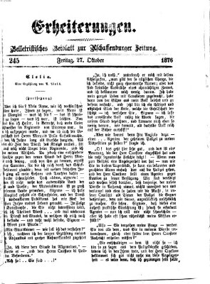 Erheiterungen (Aschaffenburger Zeitung) Freitag 27. Oktober 1876