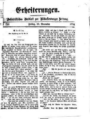 Erheiterungen (Aschaffenburger Zeitung) Freitag 10. November 1876