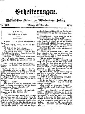 Erheiterungen (Aschaffenburger Zeitung) Montag 20. November 1876