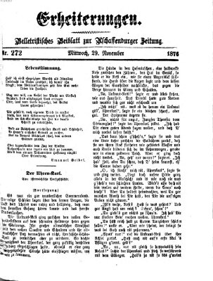 Erheiterungen (Aschaffenburger Zeitung) Mittwoch 29. November 1876