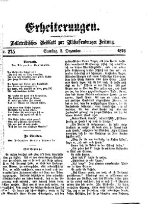 Erheiterungen (Aschaffenburger Zeitung) Samstag 2. Dezember 1876