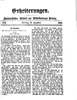 Erheiterungen (Aschaffenburger Zeitung) Dienstag 12. Dezember 1876