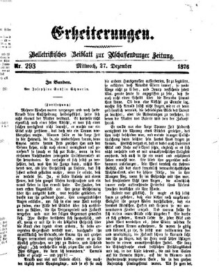 Erheiterungen (Aschaffenburger Zeitung) Mittwoch 27. Dezember 1876