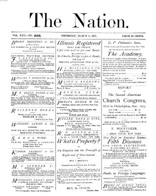 The nation Donnerstag 9. März 1876