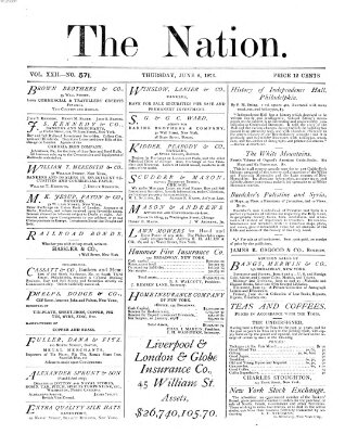 The nation Donnerstag 8. Juni 1876