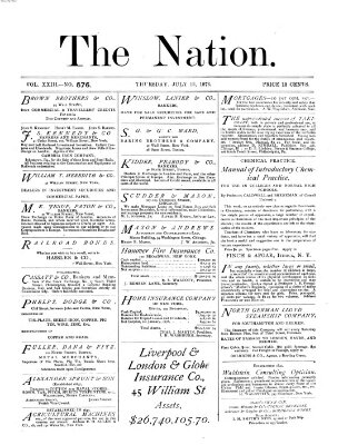 The nation Donnerstag 13. Juli 1876