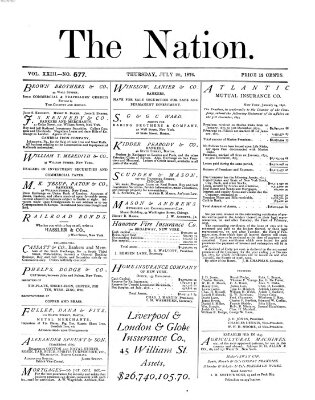 The nation Donnerstag 20. Juli 1876