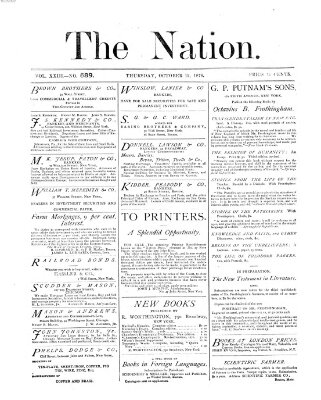 The nation Donnerstag 12. Oktober 1876