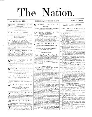 The nation Donnerstag 23. November 1876