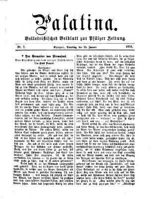 Palatina (Pfälzer Zeitung) Dienstag 18. Januar 1876