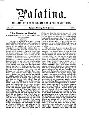 Palatina (Pfälzer Zeitung) Dienstag 1. Februar 1876