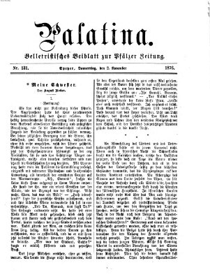 Palatina (Pfälzer Zeitung) Donnerstag 2. November 1876