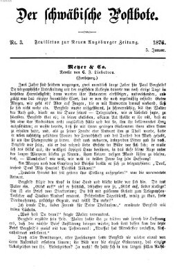 Der schwäbische Postbote (Neue Augsburger Zeitung) Mittwoch 5. Januar 1876